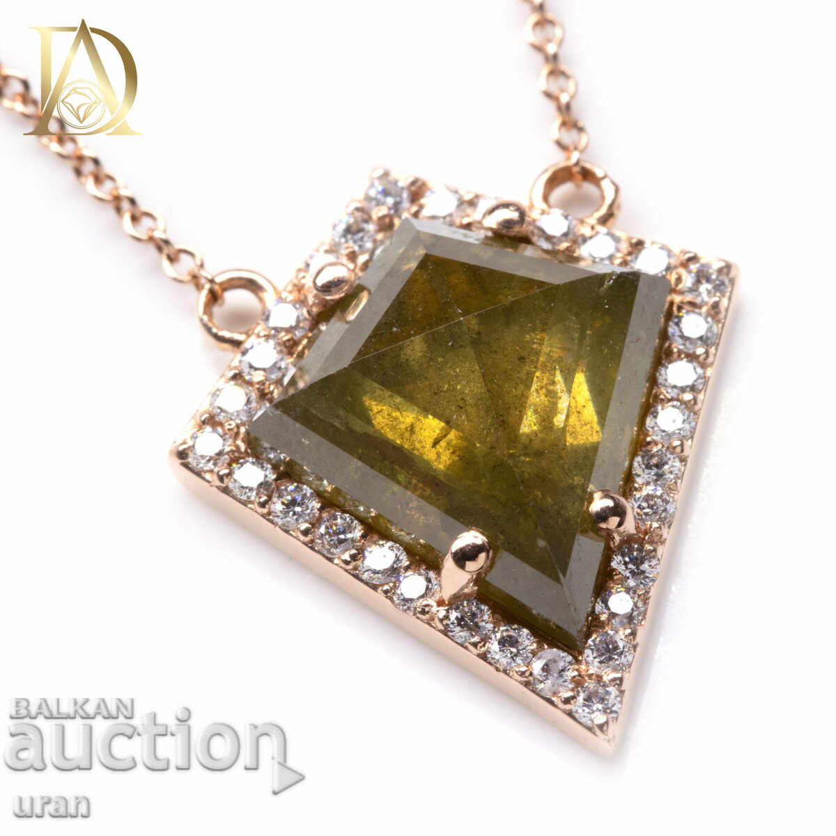 New Gold Necklace with 3.70ct Natural Diamond and 0.25ct Diamond with price 5600.00 BGN | € 2863.23 New Gold Necklace with 3.70ct Natural Diamond and 0.25ct Diamond with price 5600.00 BGN | € 2863.23