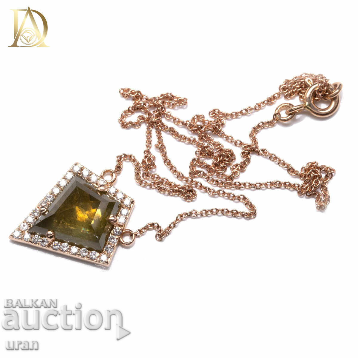 Delivery of New Gold Necklace with 3.70ct Natural Diamond and 0.25ct Diamond Delivery of New Gold Necklace with 3.70ct Natural Diamond and 0.25ct Diamond