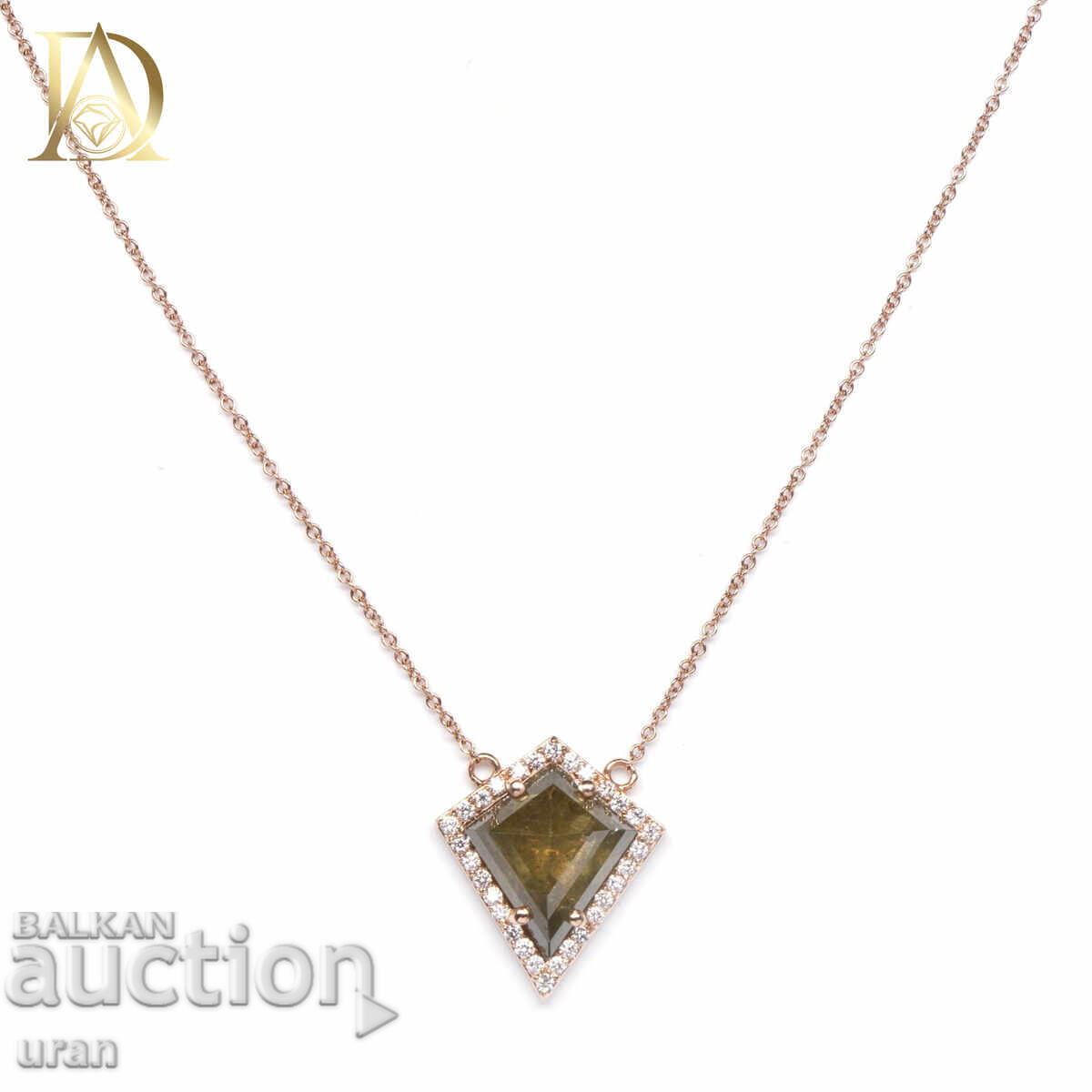 New Gold Necklace with 3.70ct Natural Diamond and 0.25ct Diamond - 5 New Gold Necklace with 3.70ct Natural Diamond and 0.25ct Diamond - 5