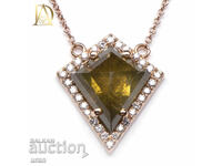 New Gold Necklace with 3.70ct Natural Diamond and 0.25ct Diamond