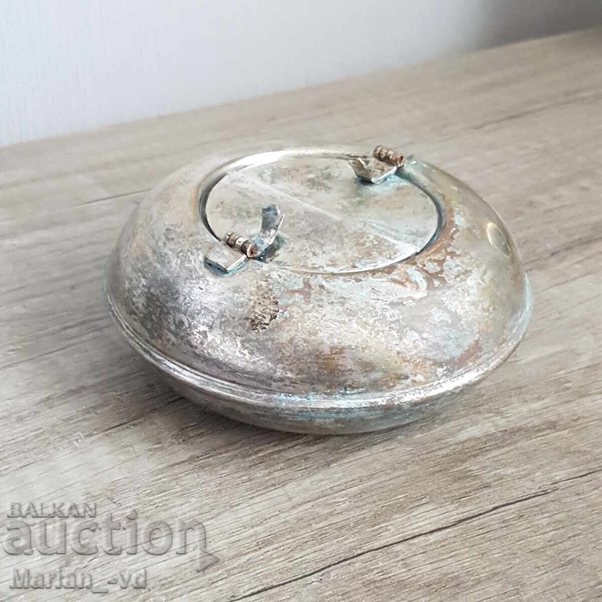 Old silver-plated ashtray - 7 Old silver-plated ashtray - 7