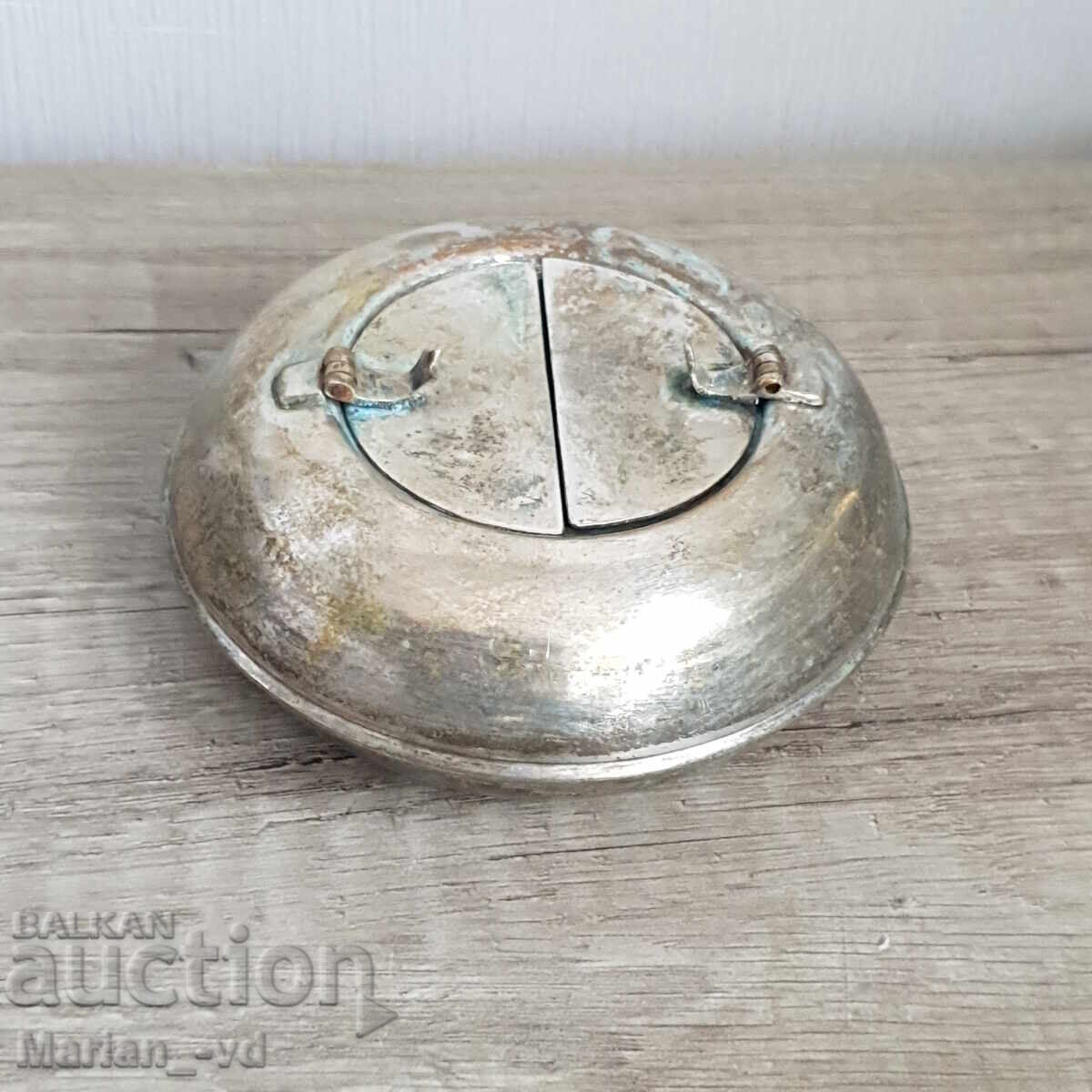 Old silver-plated ashtray