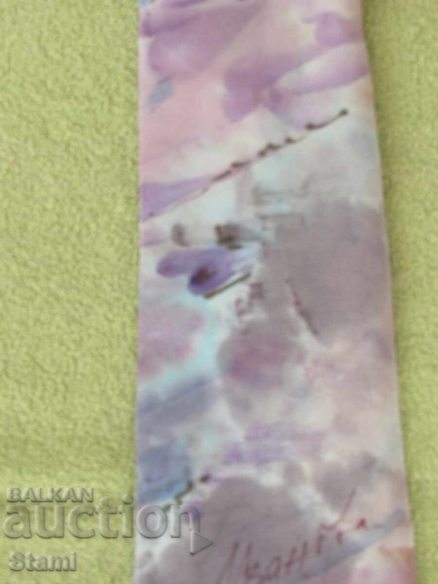 Men's new silk tie, hand-painted with price 16.00 BGN | € 8.18 Men's new silk tie, hand-painted with price 16.00 BGN | € 8.18