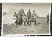 4717 Kingdom of Bulgaria sanitary officers in front of a tent WWII