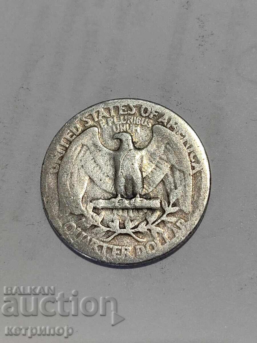 USA Quarter Dollar 1945 Silver