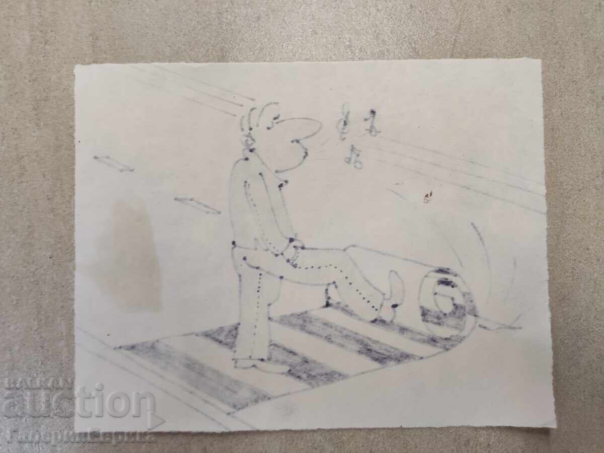 Auction Master caricature painting Philip Philipov Auction Master caricature painting Philip Philipov