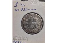 1 shilling South Africa 1892 silver