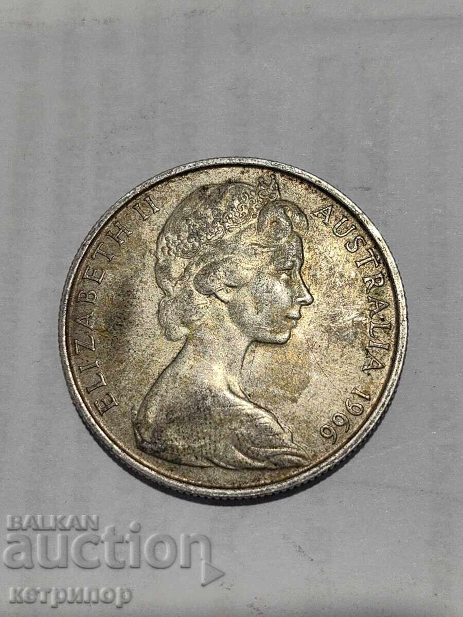 50 cents Australia 1966 Silver with price 29.00 BGN | € 14.83