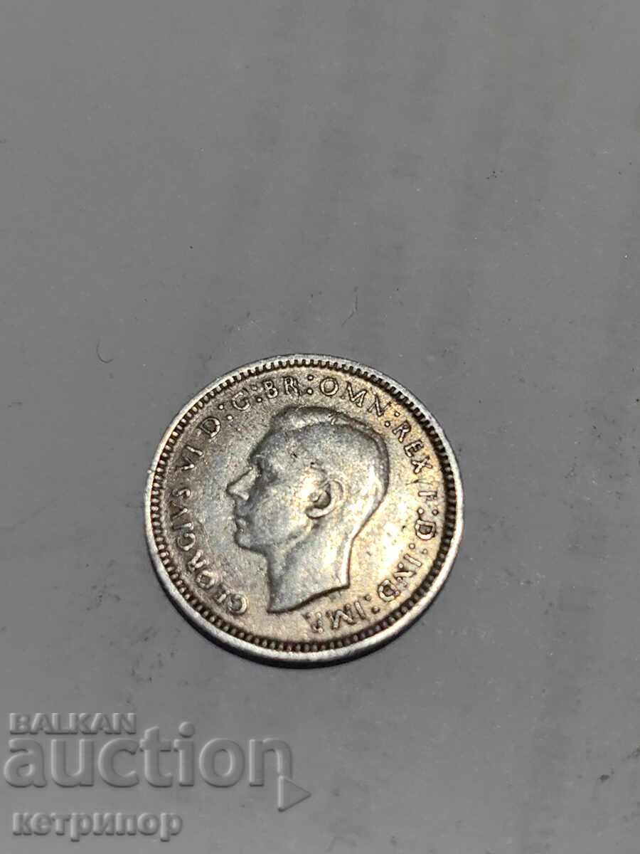 3 pence Australia 1943 Silver with price 10.00 BGN | € 5.11