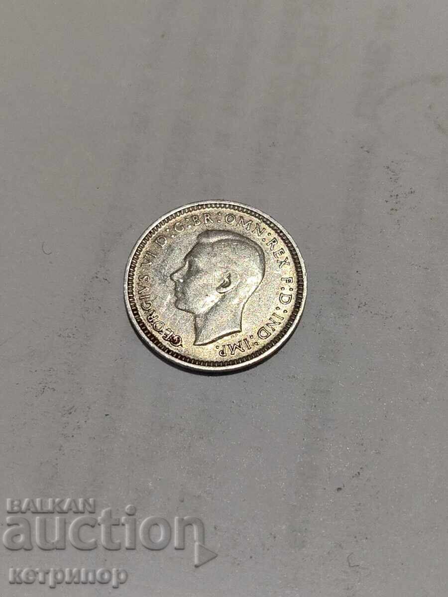 3 pence Australia 1942 Silver with price 10.00 BGN | € 5.11