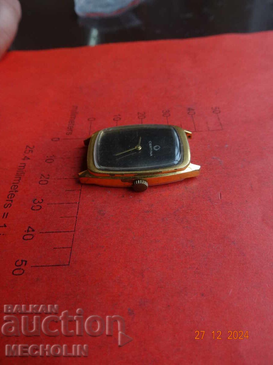 SWISS CERTINA WATCH GOLD PLATED AU 10 - 6