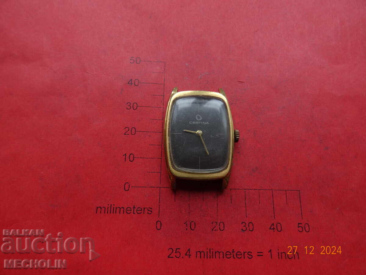 SWISS CERTINA WATCH GOLD PLATED AU 10 - 7