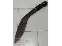 Old forged kukri knife without scabbard, mahera blade