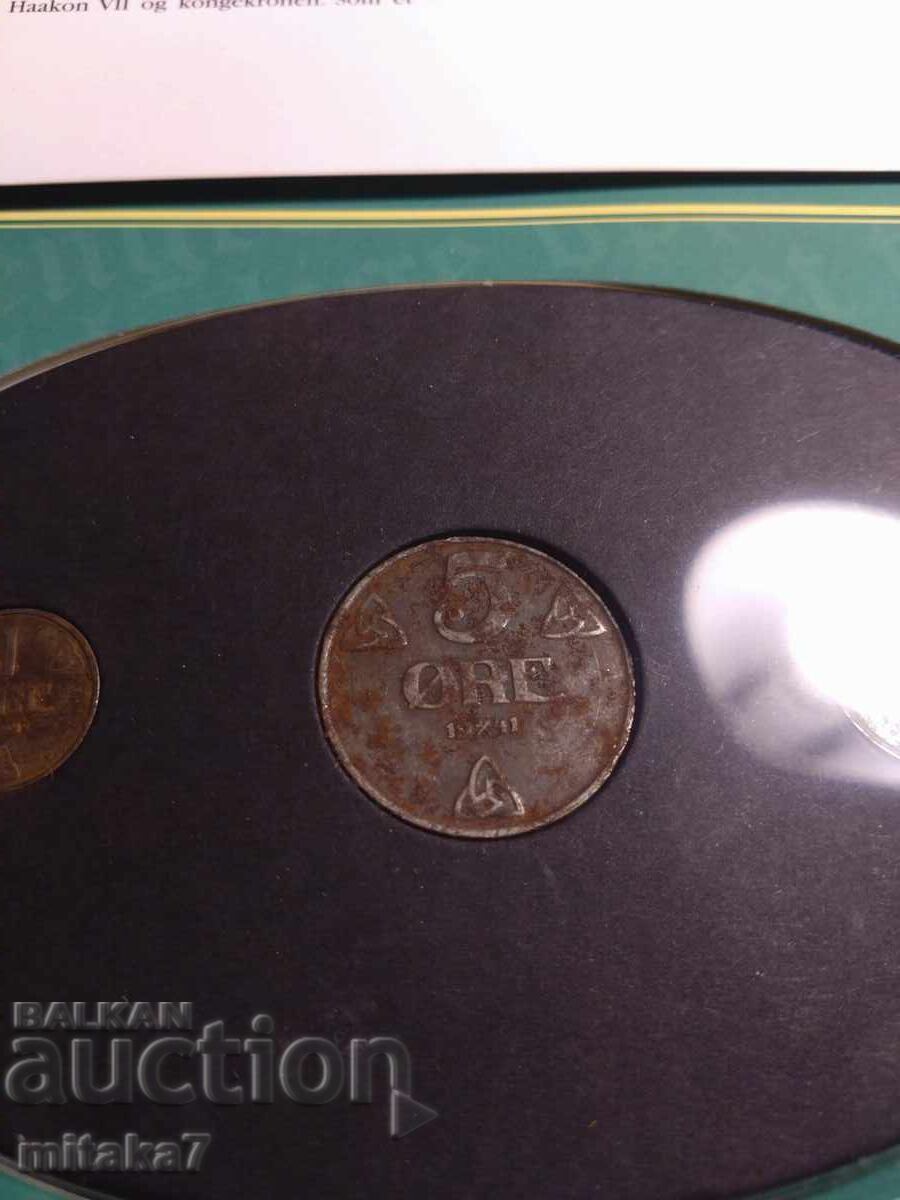 Coin set, Norway, 1940-45. with price 12.00 BGN | € 6.14 Coin set, Norway, 1940-45. with price 12.00 BGN | € 6.14