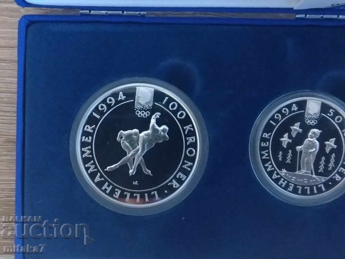 Δημοπρασία Σετ ασημένια νομίσματα Lillehammer'94 Δημοπρασία Σετ ασημένια νομίσματα Lillehammer'94