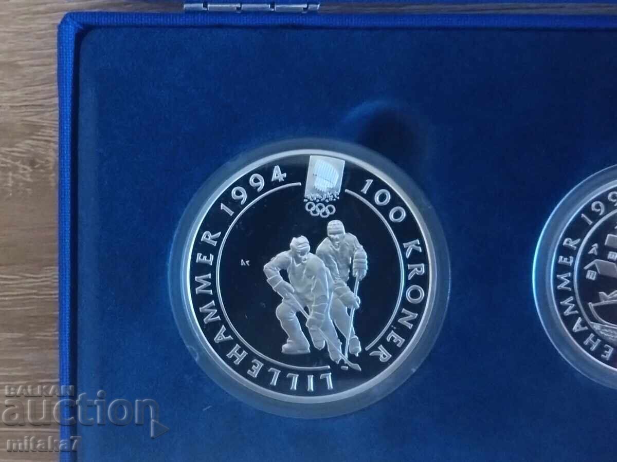 Auction Lillehammer'94 silver coin set Auction Lillehammer'94 silver coin set