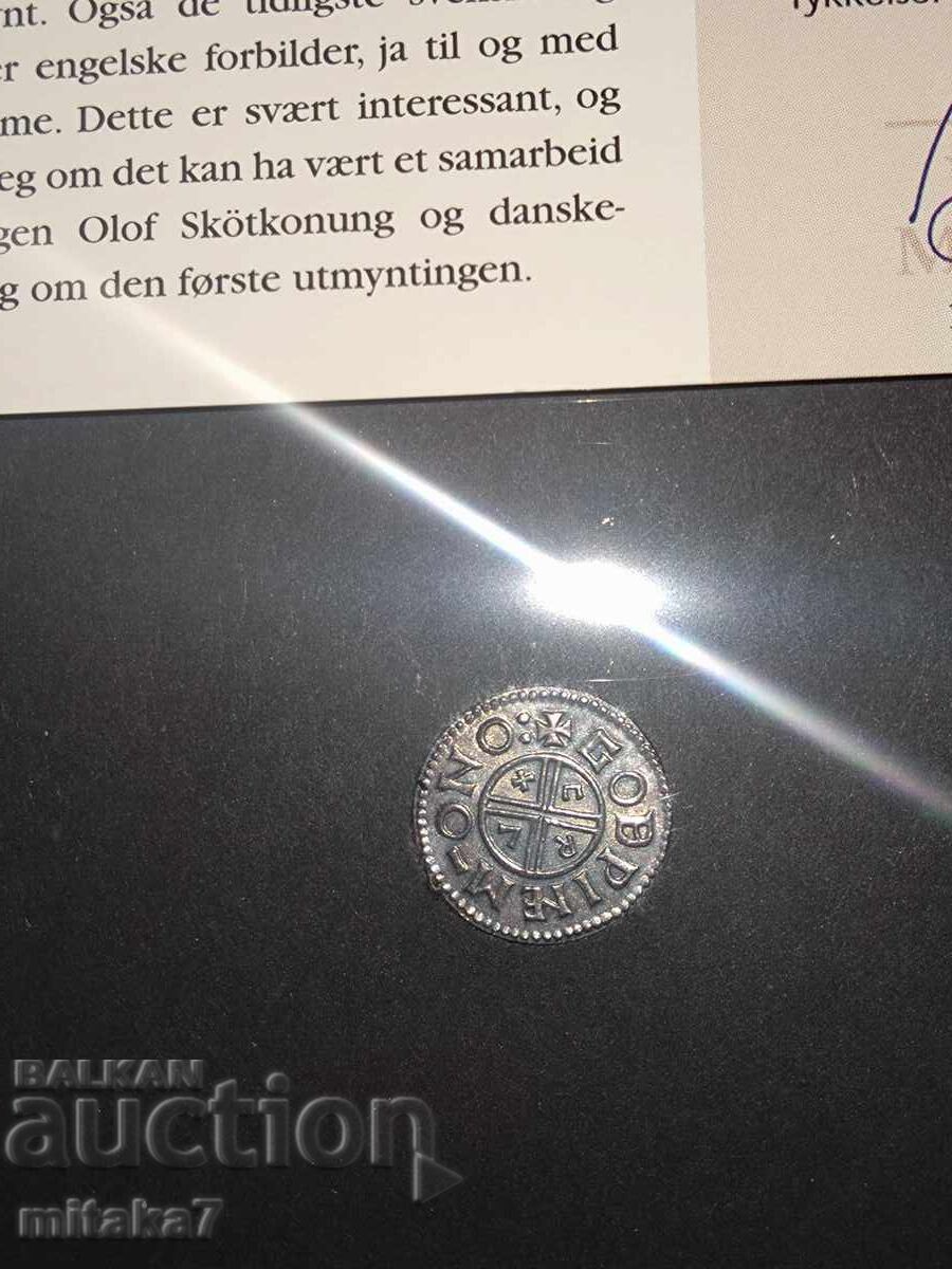 COPY of the first coin minted in Norway