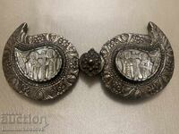 Kotla silver religious brooch, Constantine and Helena, many