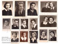 LOT 14x OLD PHOTOS OF GIRLS, HIGH SCHOOL STUDENTS D234