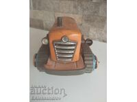 Old tin toy bulldozer