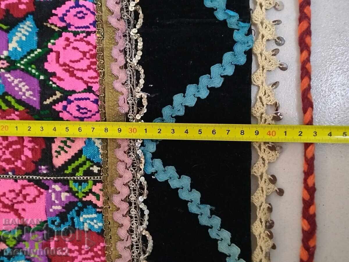 Șorț vechi țesut, brodat și brodat, costum, sukman - 5