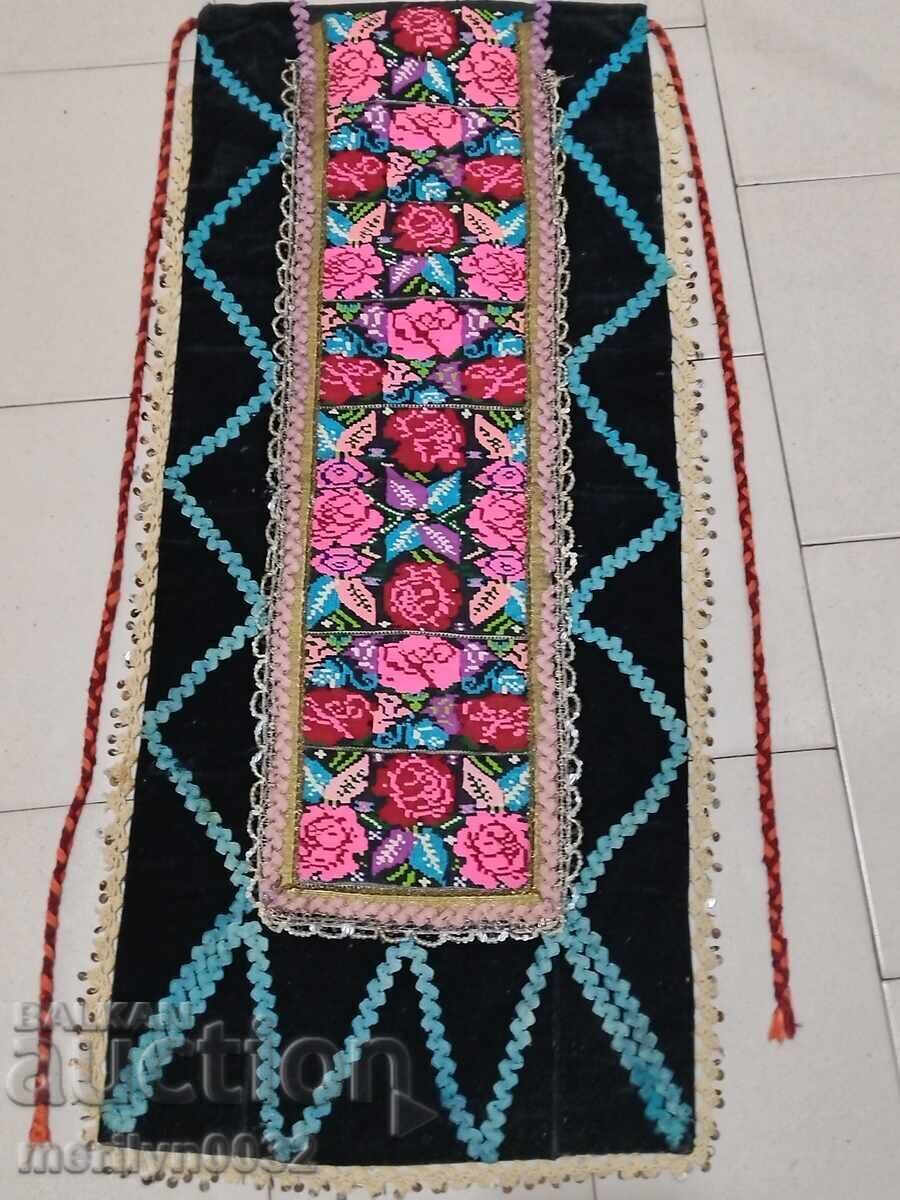 Șorț vechi țesut, brodat și brodat, costum, sukman - 7