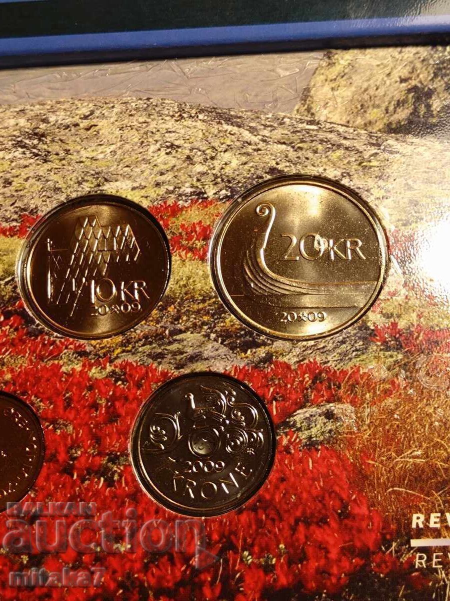 Σετ νομισμάτων, Νορβηγία, 2009. - 6 Σετ νομισμάτων, Νορβηγία, 2009. - 6