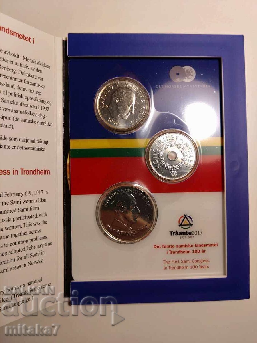 Set de monede și medalie, Norvegia, 2017. cu preț € 10.00 | 19.56 BGN