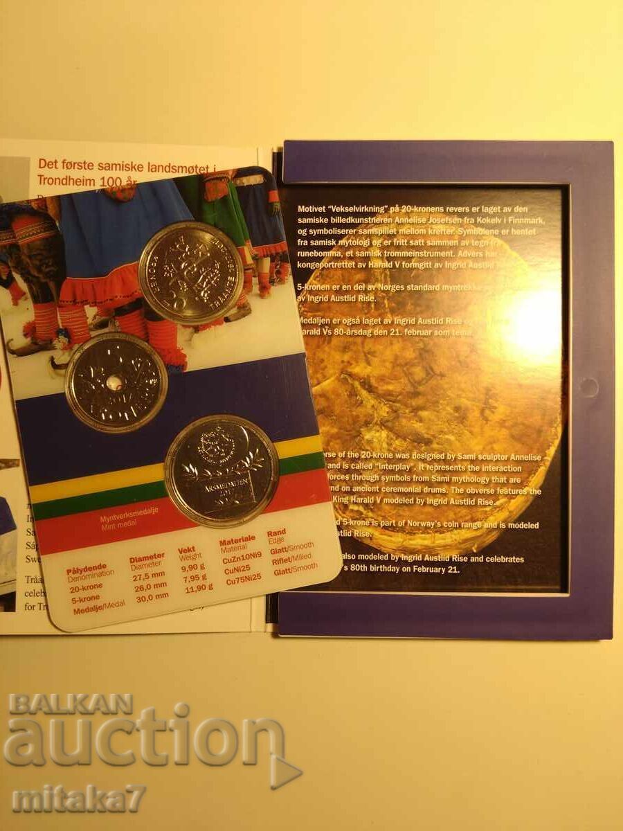 Auction  Coin set and medal, Norway, 2017.