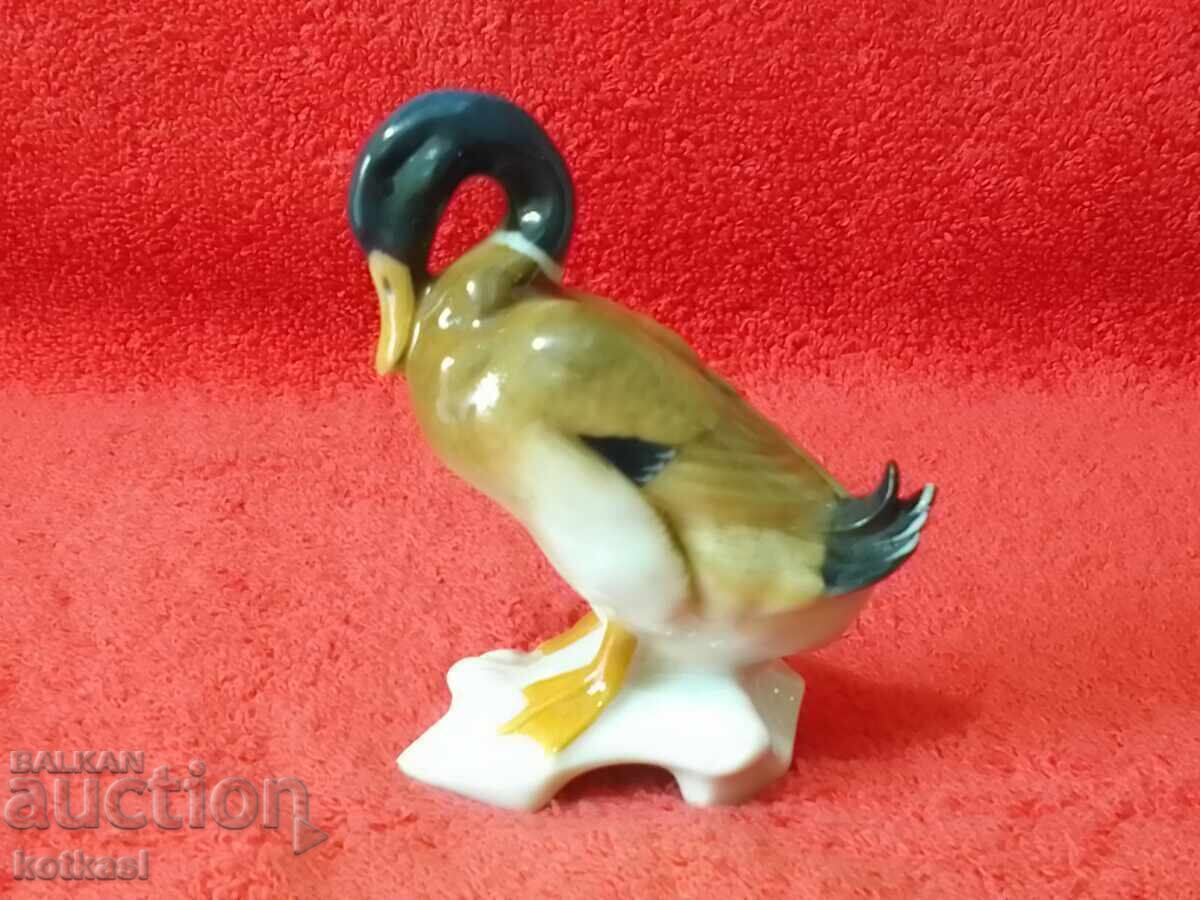 Auction Old Colorful Porcelain Duck Figurine Hutschenreuther Auction Old Colorful Porcelain Duck Figurine Hutschenreuther