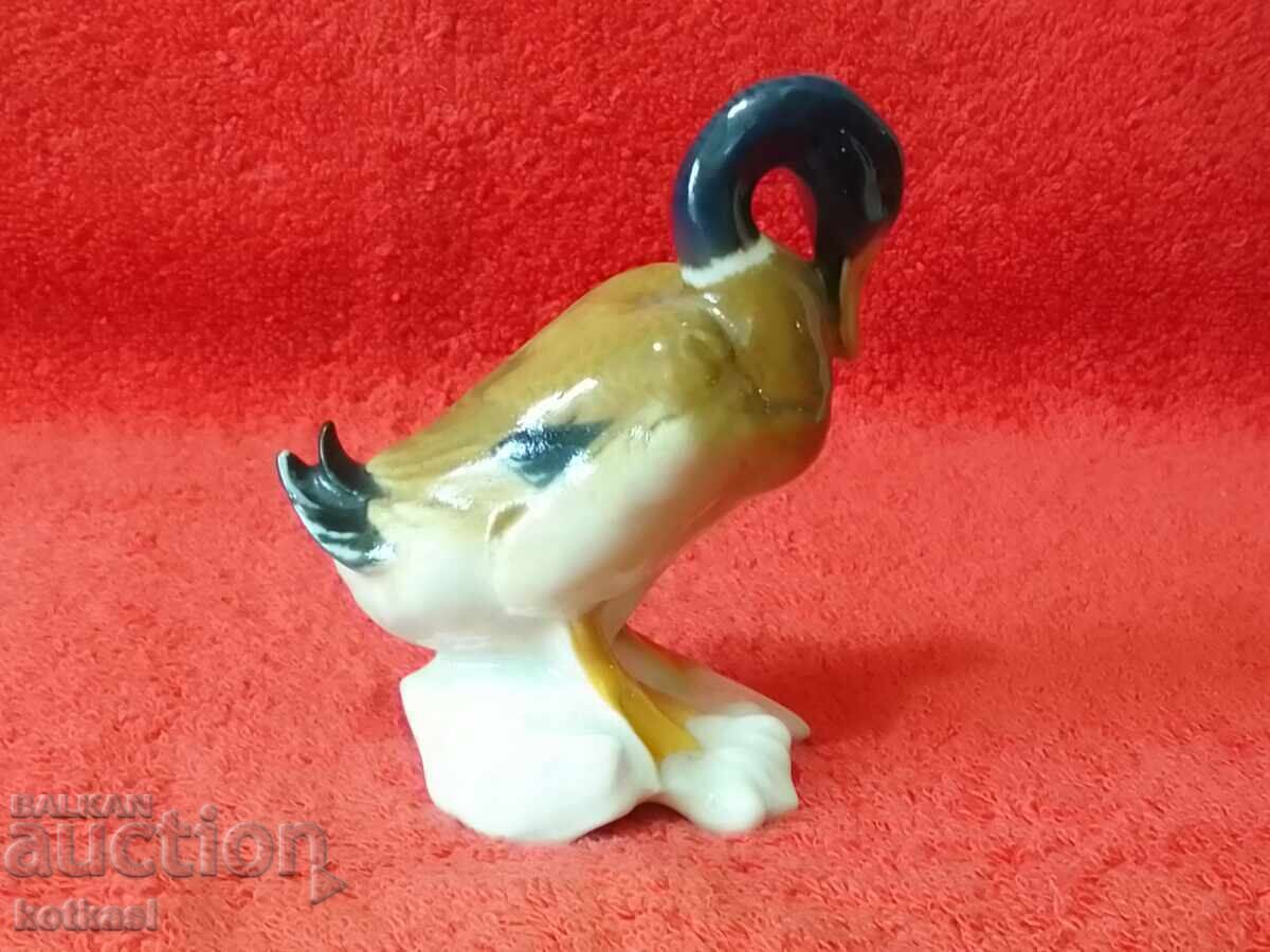 Old Colorful Porcelain Duck Figurine Hutschenreuther Old Colorful Porcelain Duck Figurine Hutschenreuther