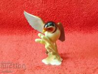 Old Colorful Porcelain Figure Bird Sparrow Hutschenreuther