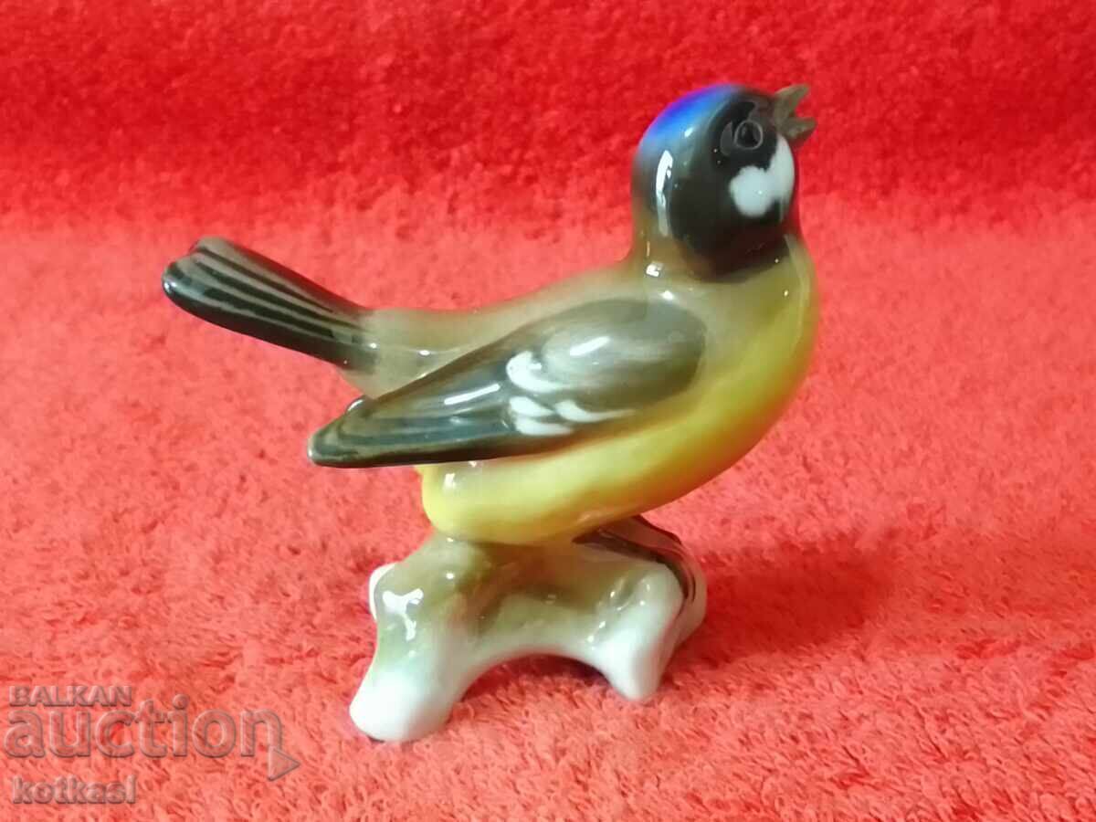 Auction  Old Colored Porcelain Figure Tit Bird Rosenthal