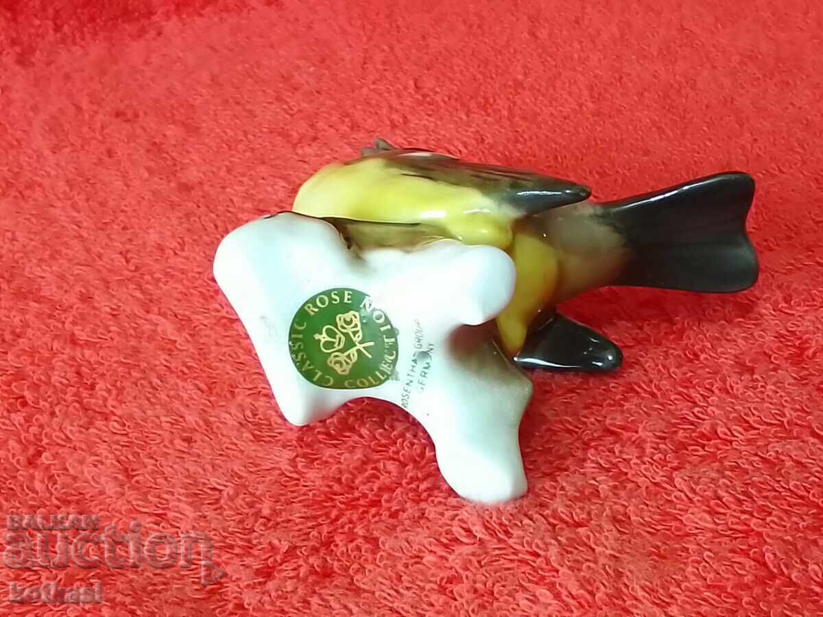 Old Colored Porcelain Figure Tit Bird Rosenthal - 7