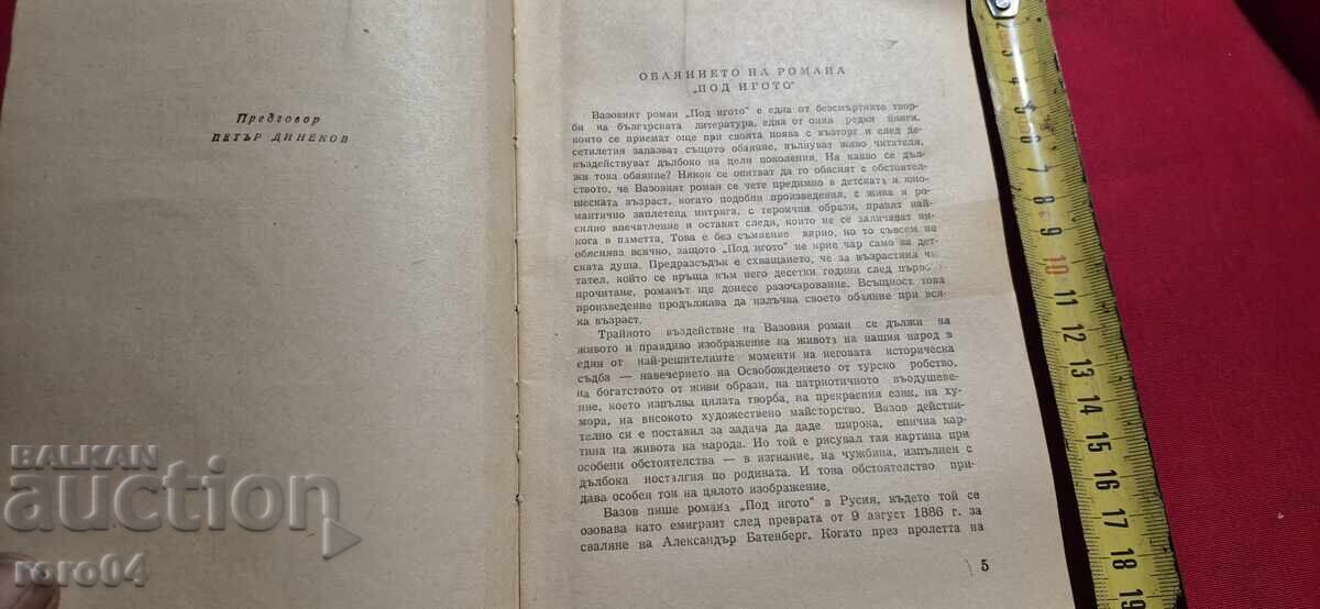 Δημοπρασία ΚΑΤΩ ΤΟΥ ΖΥΓΟΥ - ΙΒΑΝ ΒΑΖΟΦ