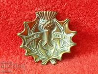 Vechiul panou de suvenir din metal numărul BONNIE SCOTLAND