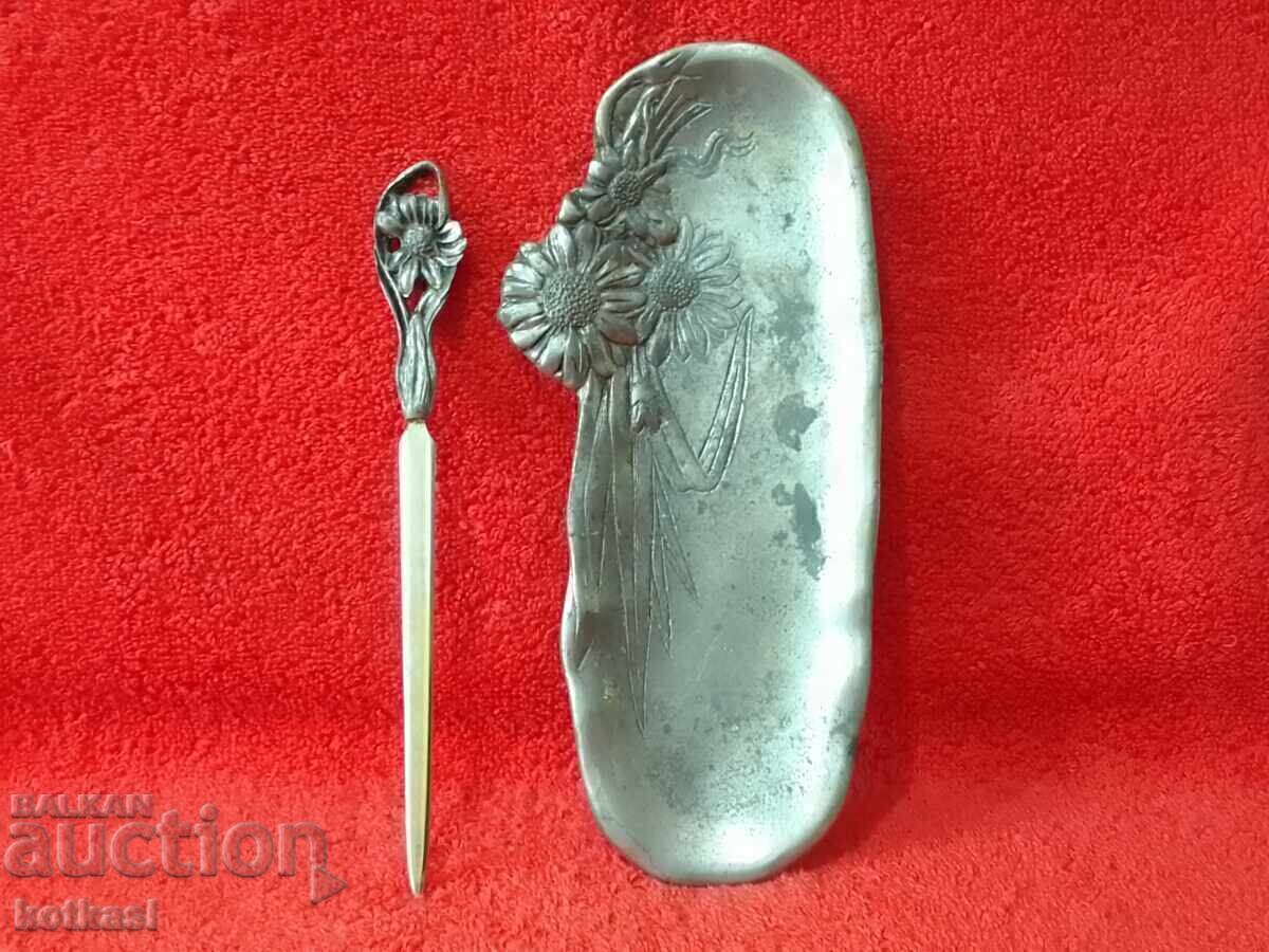 Sharp knife for paper envelopes with a stand, decorated markings - 7