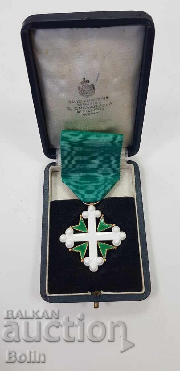 Σπάνιο χρυσό μετάλλιο Αγίου Μαυρικίου 1900 Ιταλία 18 καράτια 750πμ - 6