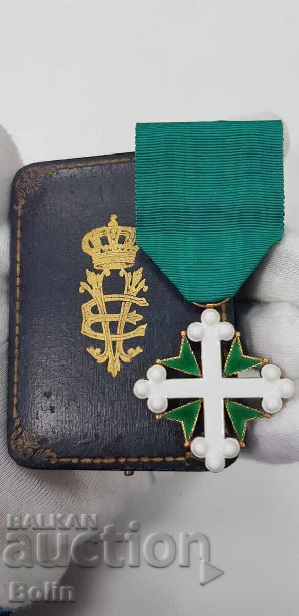 Σπάνιο χρυσό μετάλλιο Αγίου Μαυρικίου 1900 Ιταλία 18 καράτια 750πμ