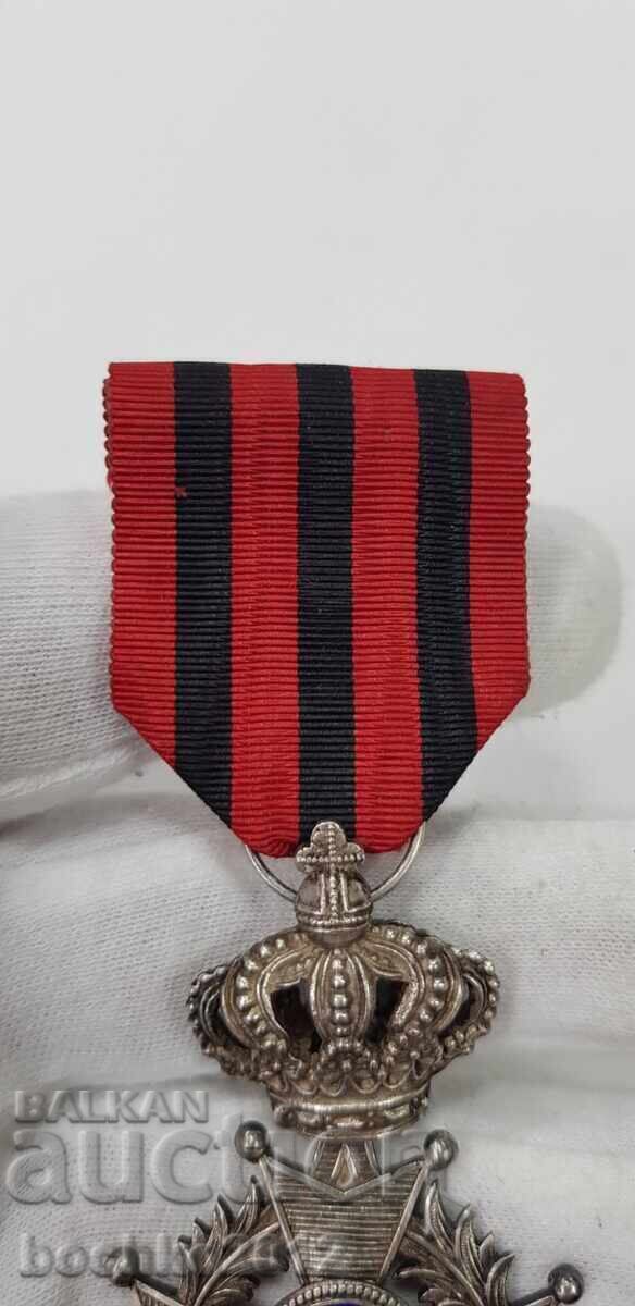 Collectible silver order with crown and enamel Kingdom of Belgium - 6 Collectible silver order with crown and enamel Kingdom of Belgium - 6