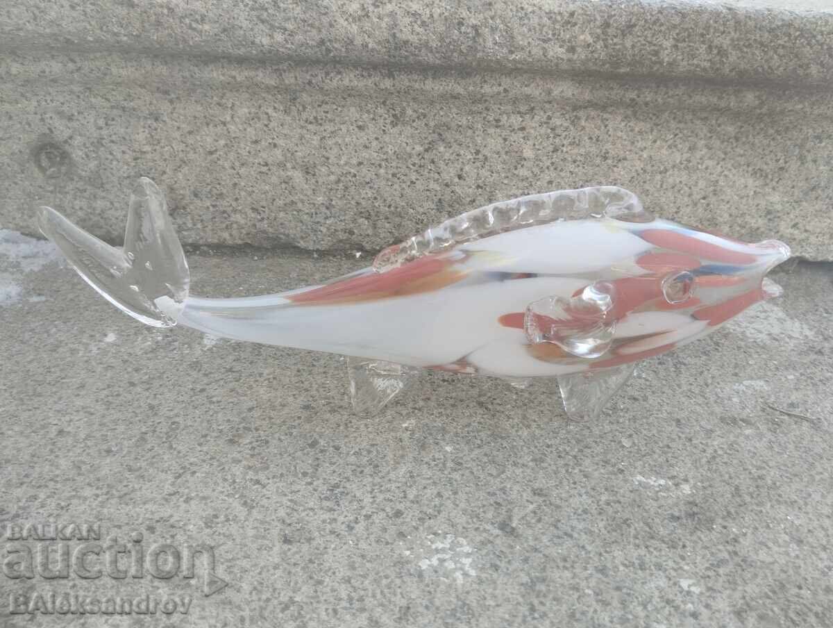 Glass fish from blown glass