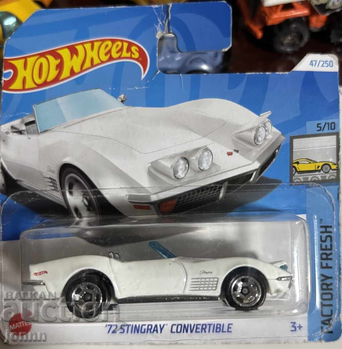 Hot Wheels `72 Stingray Convertible FACTORY FRESH