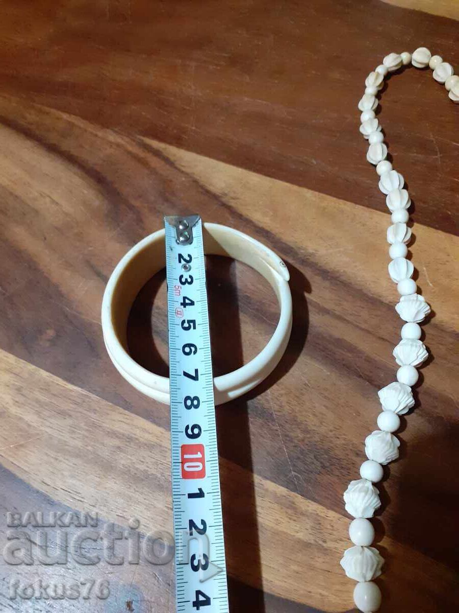 Set de bijuterii - colier si bratara din os - 5