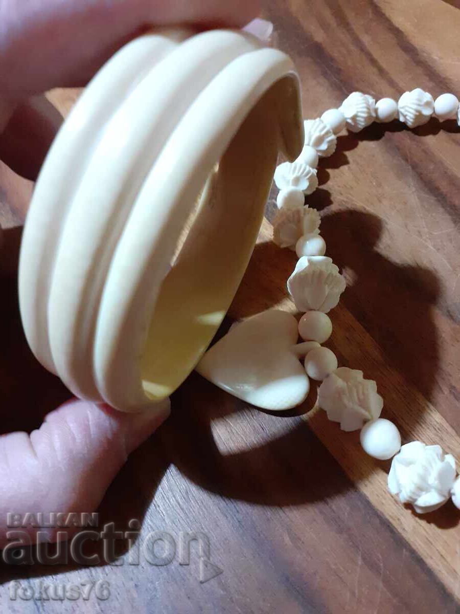 Jewelry set - necklace and bone bracelet - 6 Jewelry set - necklace and bone bracelet - 6