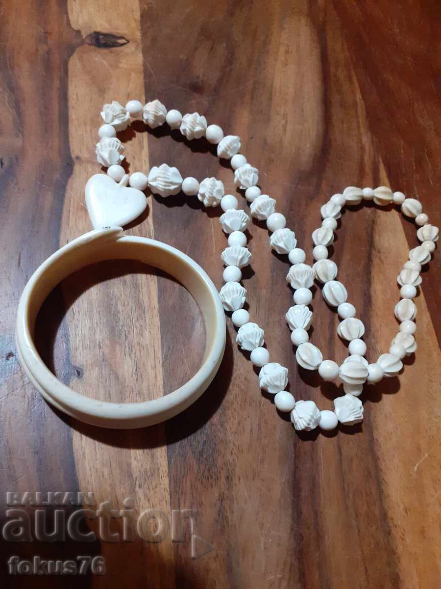 Jewelry set - necklace and bone bracelet - 7 Jewelry set - necklace and bone bracelet - 7