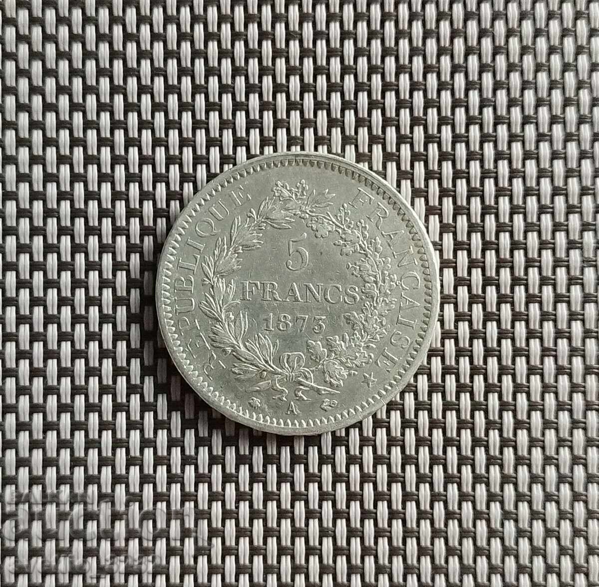 5 φράγκα 1873 Ηρακλής 5 φράγκα 1873 Ηρακλής