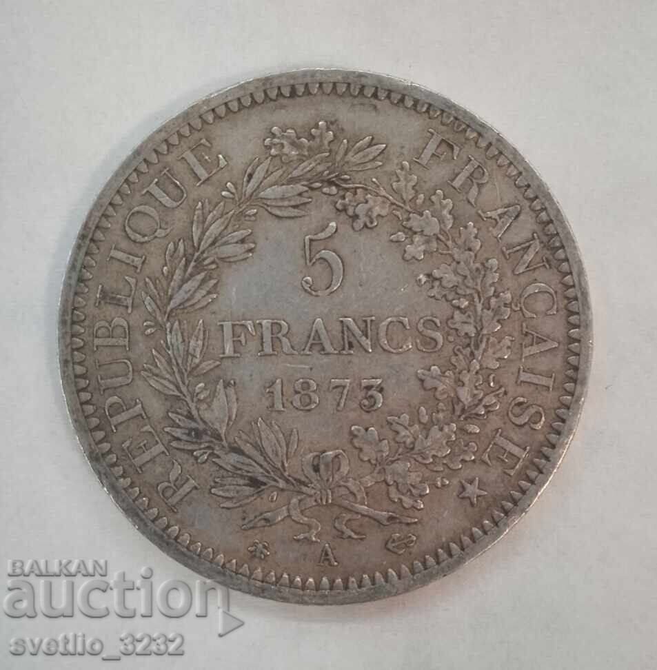 5 φράγκα 1873 Ηρακλής