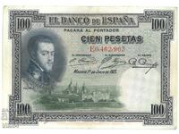 Bancnota Spaniei 100 pesetas 1925 Pesetas