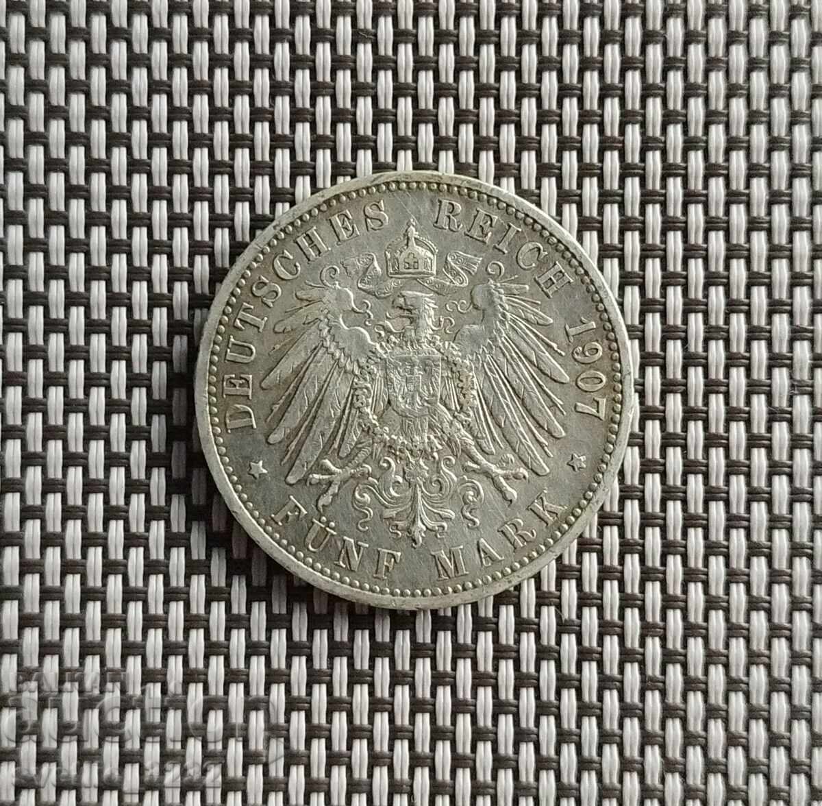 5 Marks 1907 Wilhelm