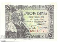 Bancnota Spania 1 peseta 1945 Peseta